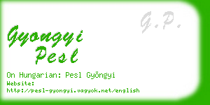 gyongyi pesl business card